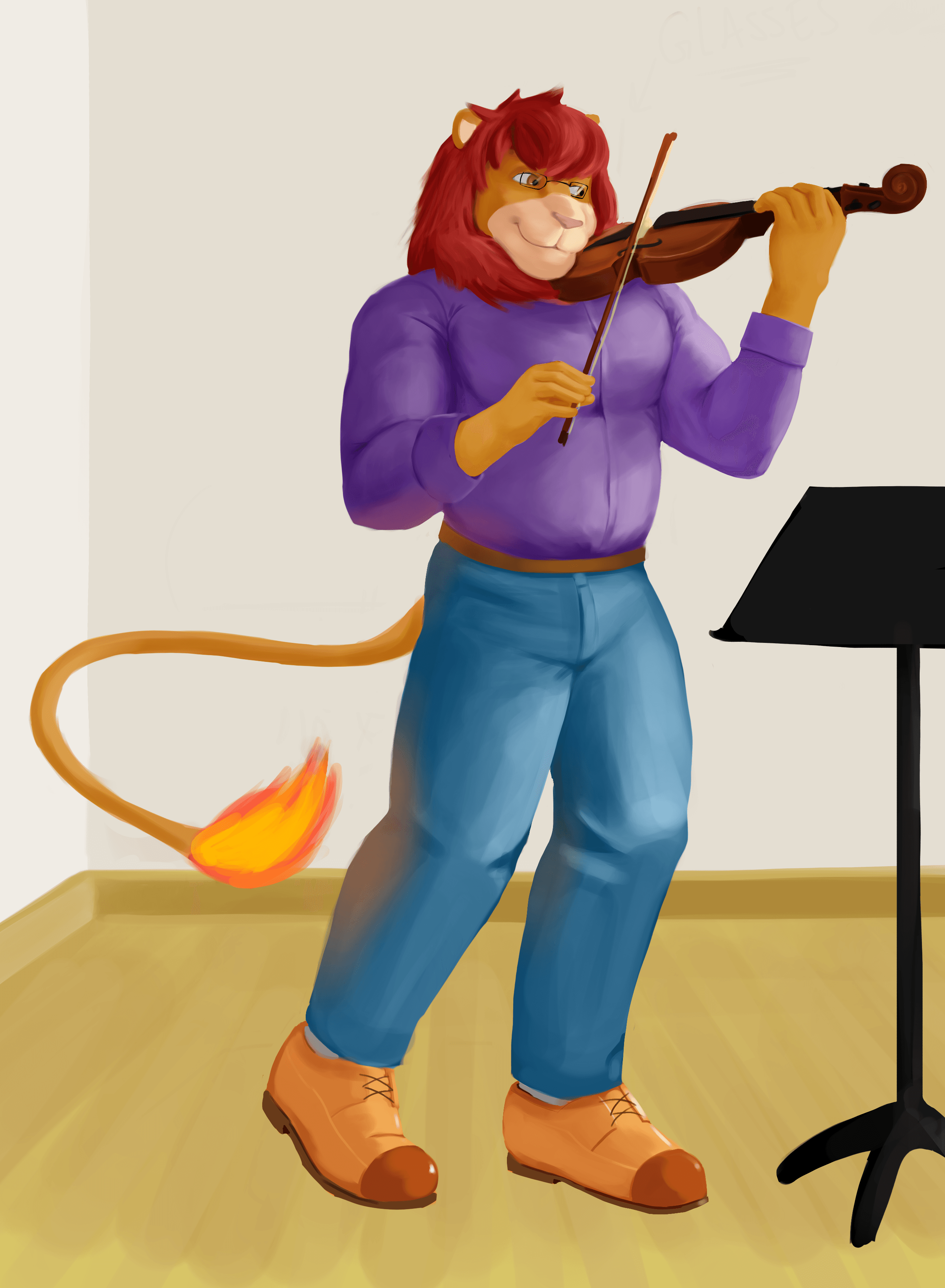 Veridis playing the violin